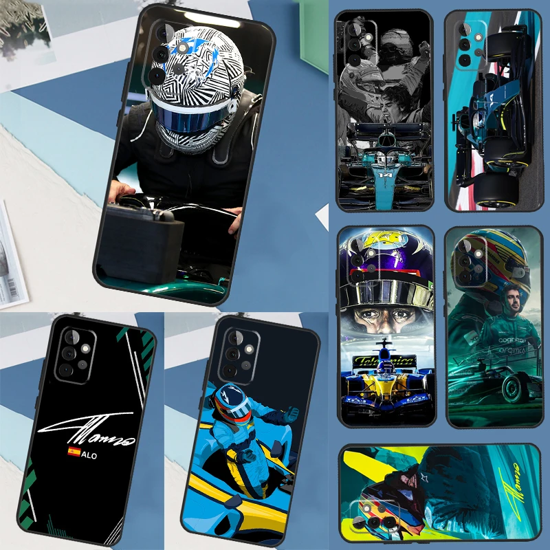 F1 Racing Fernando Alonso Case For Samsung Galaxy A53 A33 A13 A52 A42 A32 A12 A11 A31 A51 A71 A54 A34 A14 A52S Cover