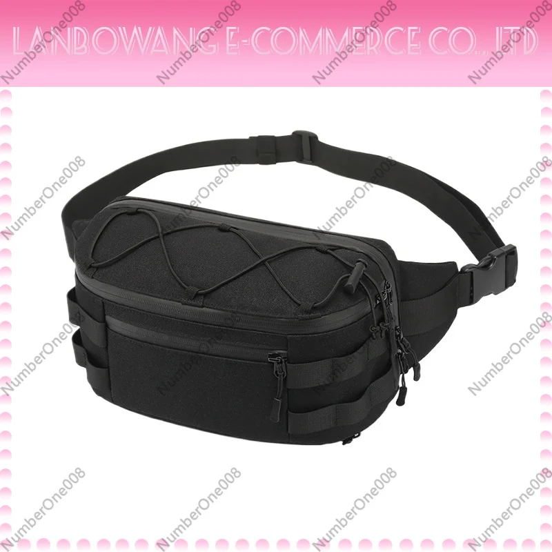For OZUKO Water Resistant Men Waist Bag Multi Functional Techwear Crossbody Chest Bag For Outdoor Cycling Hiking