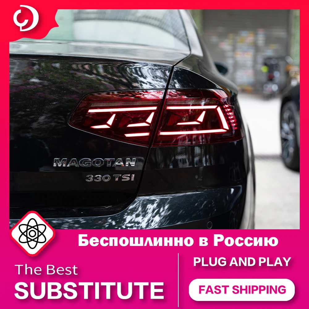 

AKD Car Styling Taillights for Passat B8 EU Type 2015-2019 B8.5 LED Tail Light DRL Tail Lamp Turn Signal Rear Reverse Brake