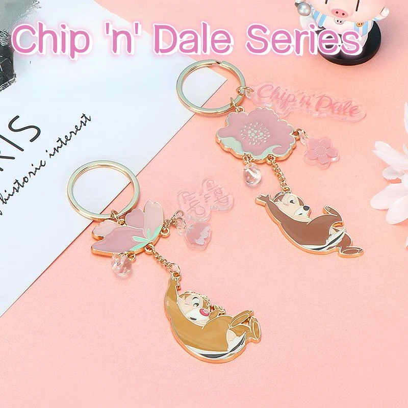 MINISO Disney Chip 'n' Dale Key Pendant Cute Backpack Cartoon Peripheral Pendant Daily Decoration Gift for Friends and Besties