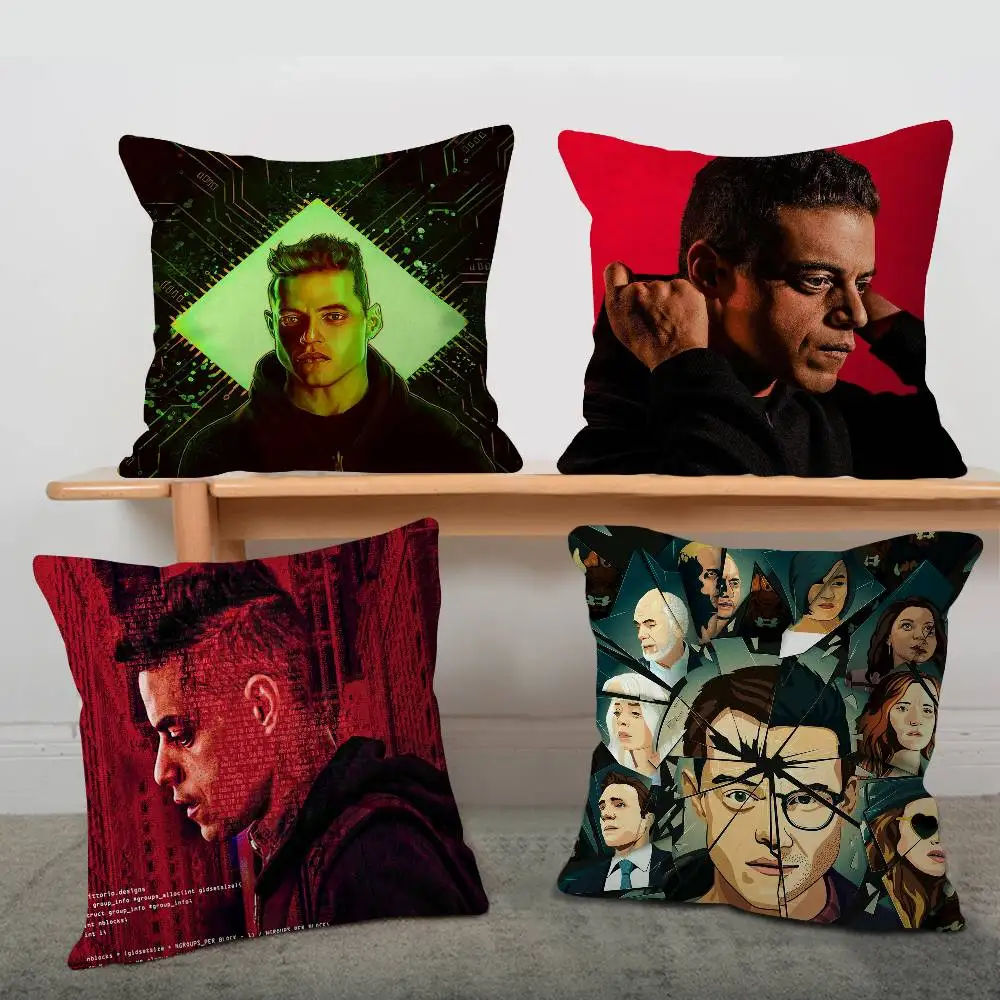 Classic Movie Mr Robot Maple Design Cushion Cover Happy Autumn Harvest Decor Holiday Decorati Pillow Cover