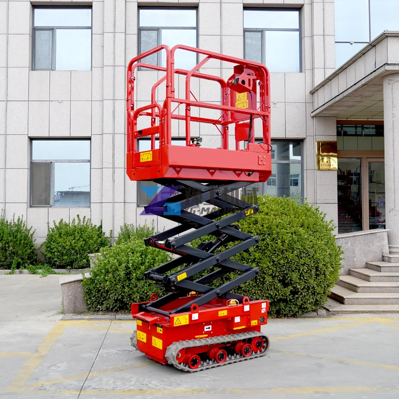 Vertical Aerial Work Platform 320kg Capacity Lift Outdoor Rough Terrain Lifting Platform