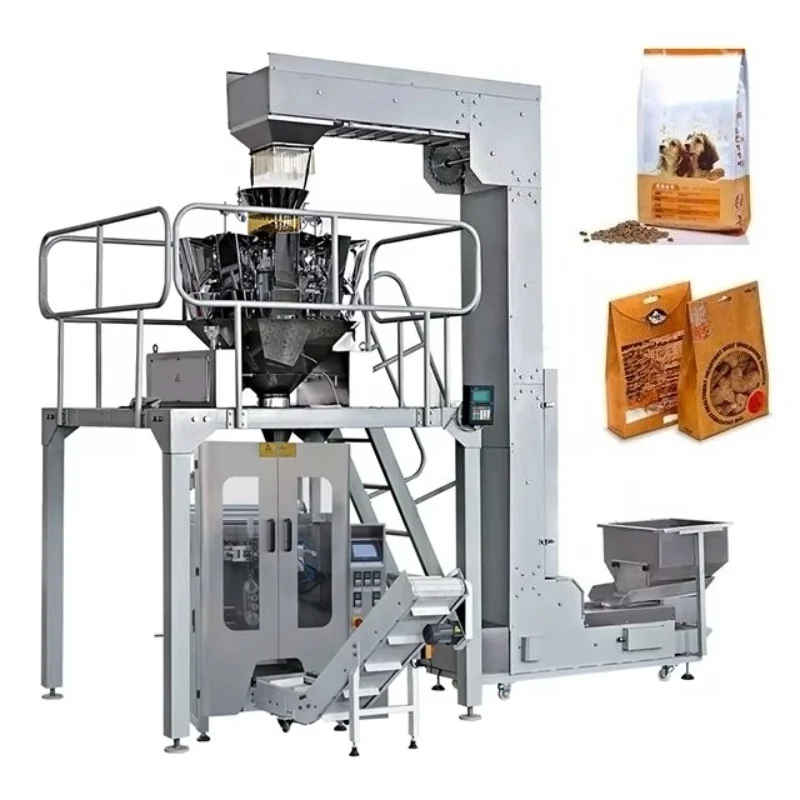 Customized Automatic Accurate Weighing Pick Fill Seal Packaging Machine for Dry Pet Dog Food Packing Equipment