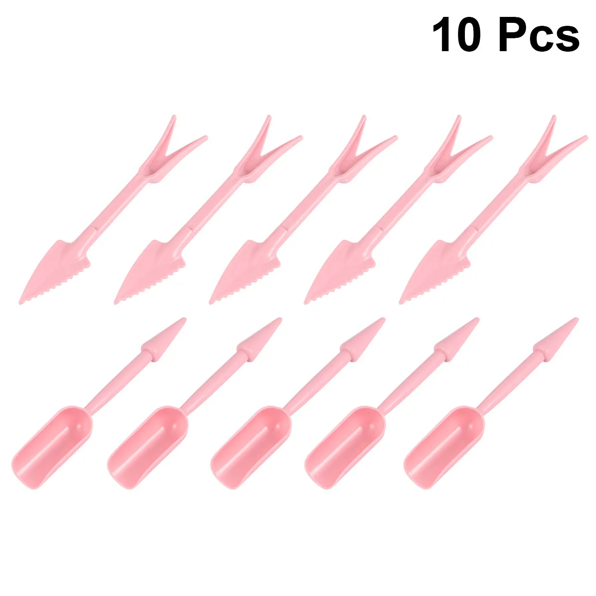 10Pcs Garden Transplanting Tool Set Plastic Gardening Shovel Widger Seedlings Dibber for Home Flowerpot Farm Planting Craft Use