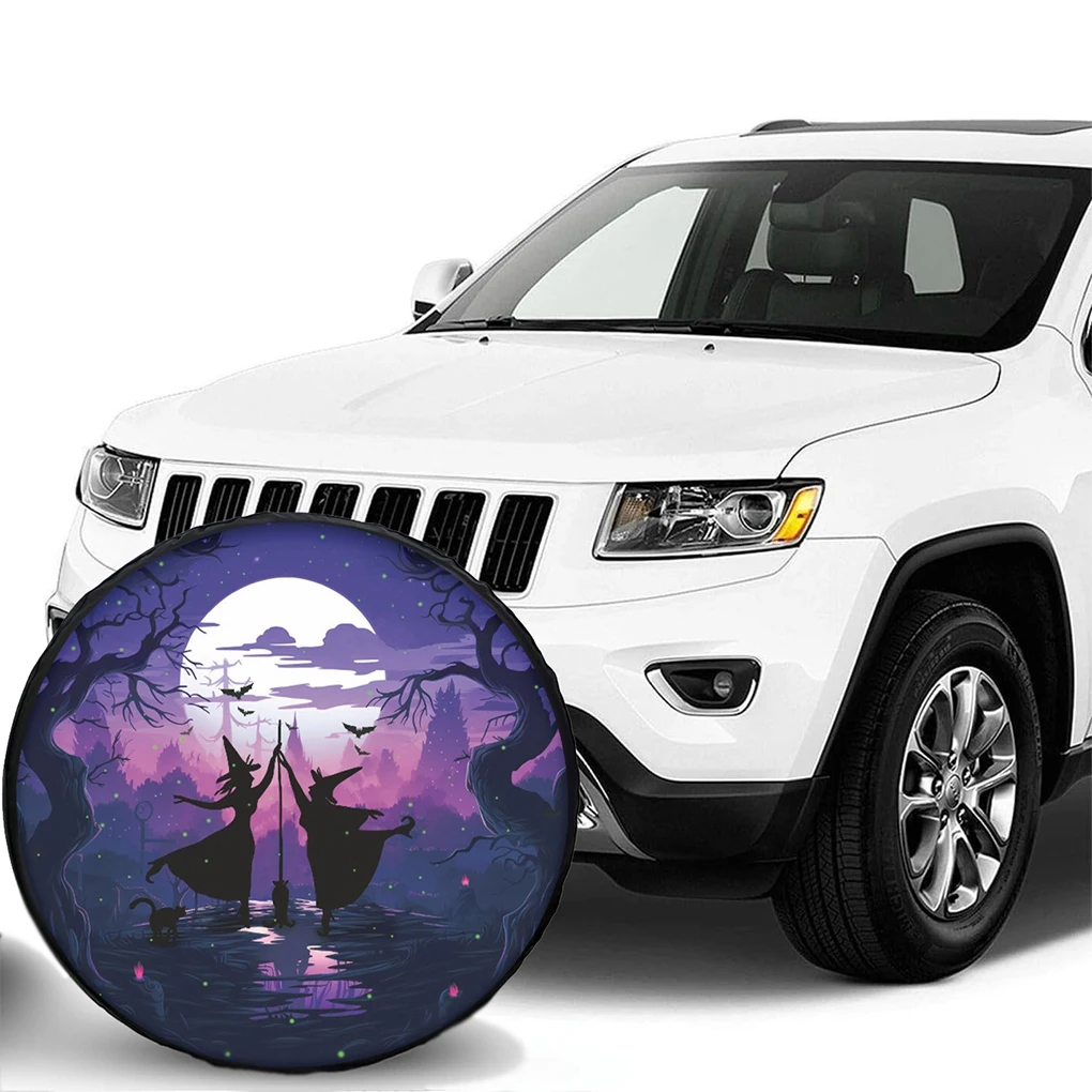 Car Spare Tire Cover Christmas/Halloween/Thanksgiving Tire Caps For Tires Dustproof Car Dirt Cover Spare Tire Wheel Covers