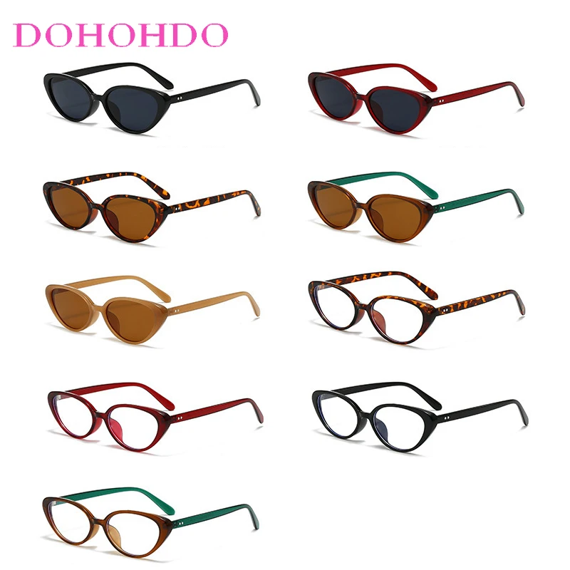Trendy Small Cat Eye Sunglasses Women Fashion Brand Designer Eyeglass Man Travel Driving Shades UV400 Lentes De Sol Mujer Очки