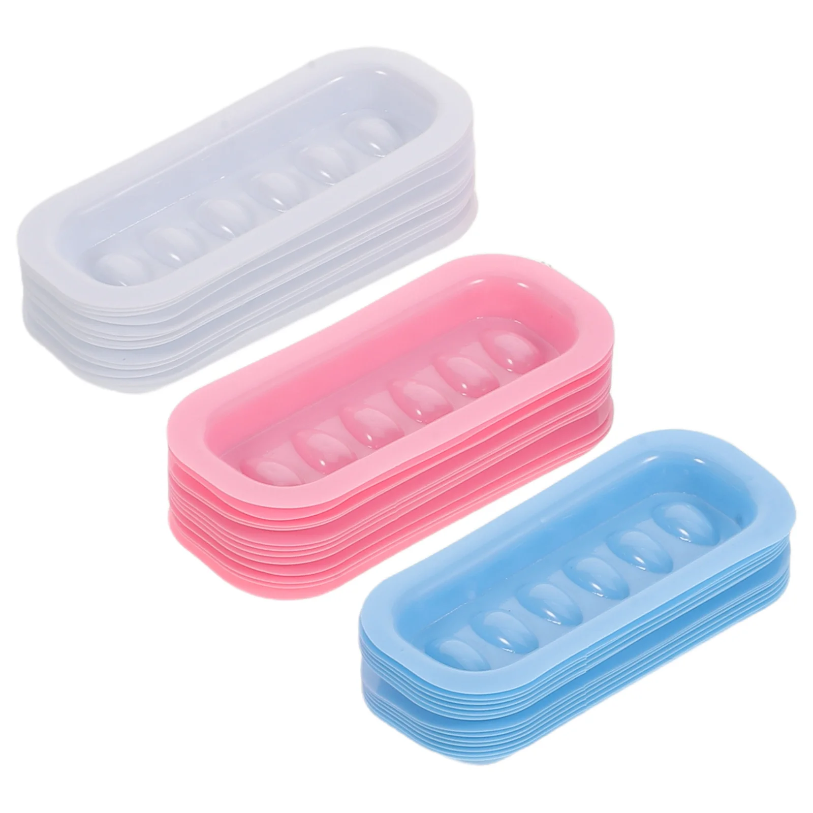 Plateau de colle pour faux-cils, 300 pièces, support de cils en plastique réutilisable, anti-déversement, Palette de greffage pour outils d'extension de Salon de beauté
