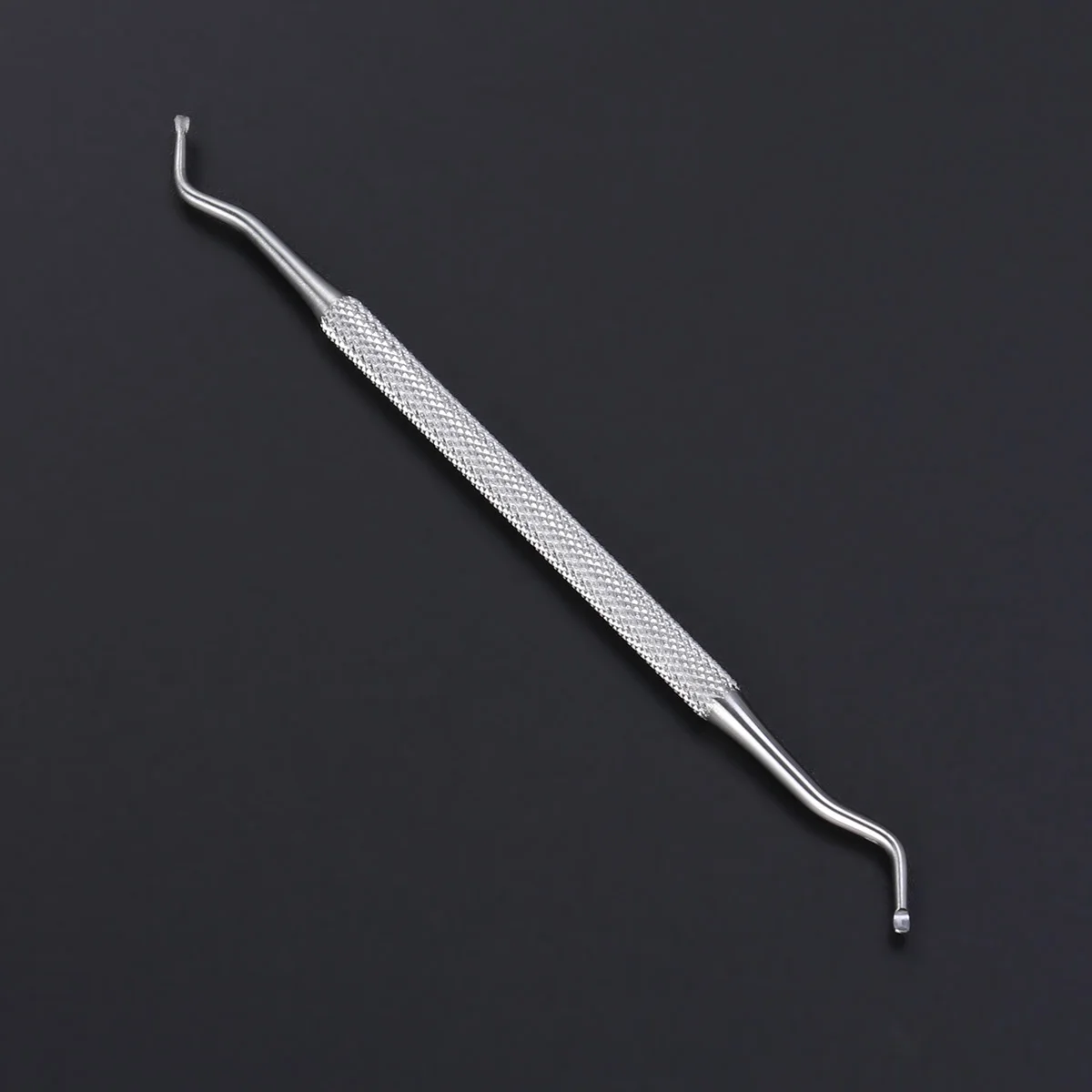 

Stainless Steel Nail Cleaner Cuticle Remover Spoon Radian Design Deep Cleaning Tool Portable Lightweight Safe Usage Two