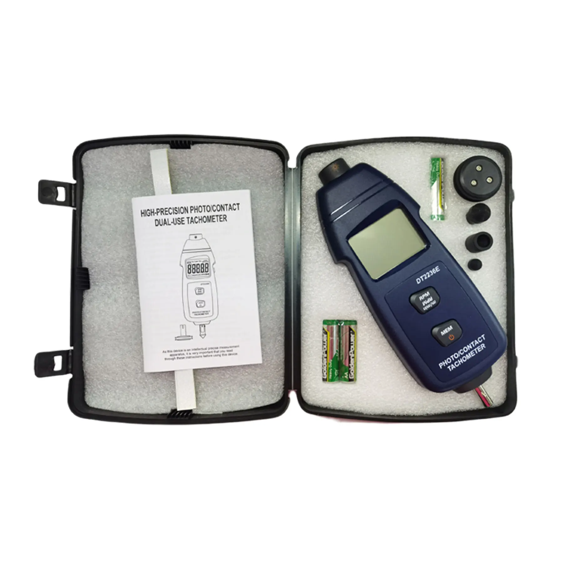 Non-contact and contact measurement Tachometer DT2236E digital display