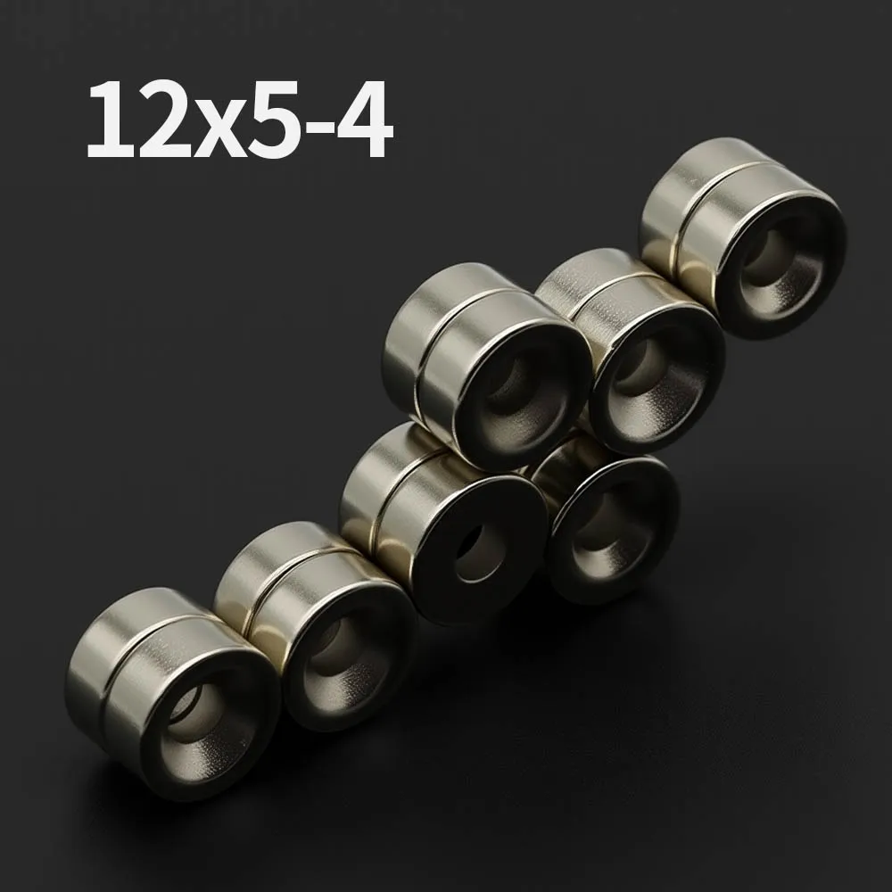 12x5-4mm Powerful Neodymium Magnet N35 NdfeB Permanent Magnetic imanes Round With Holes Super Strong Fridge Magnets DIY