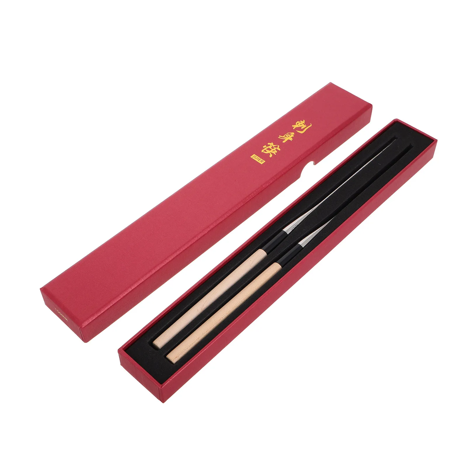 2Pcs Stainless Steel Pointed Japanese Chopsticks Long Sushi Chef Cooking Chopsticks for Sashimi Fillets Plating Tools Dishwasher