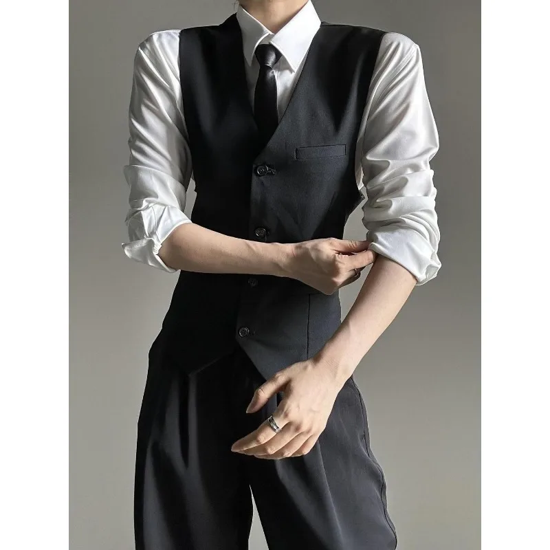 

Unisex Black Suit Vest Jacket Unisex Slim Vest Suit Vest