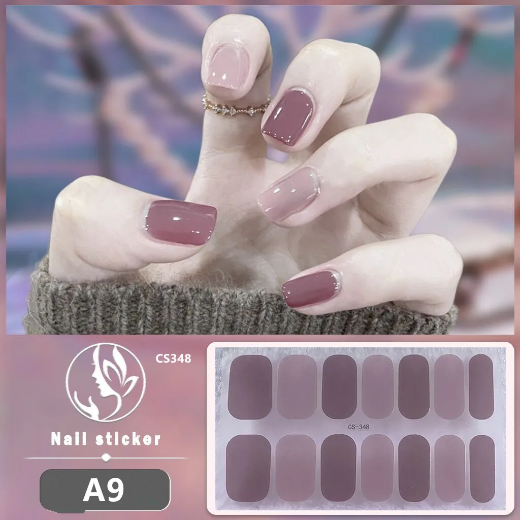Adesivi per unghie a copertura totale Decorazione per unghie con smalto per unghie alla moda Adesivo per nail art autoadesivo con glitter scintillanti