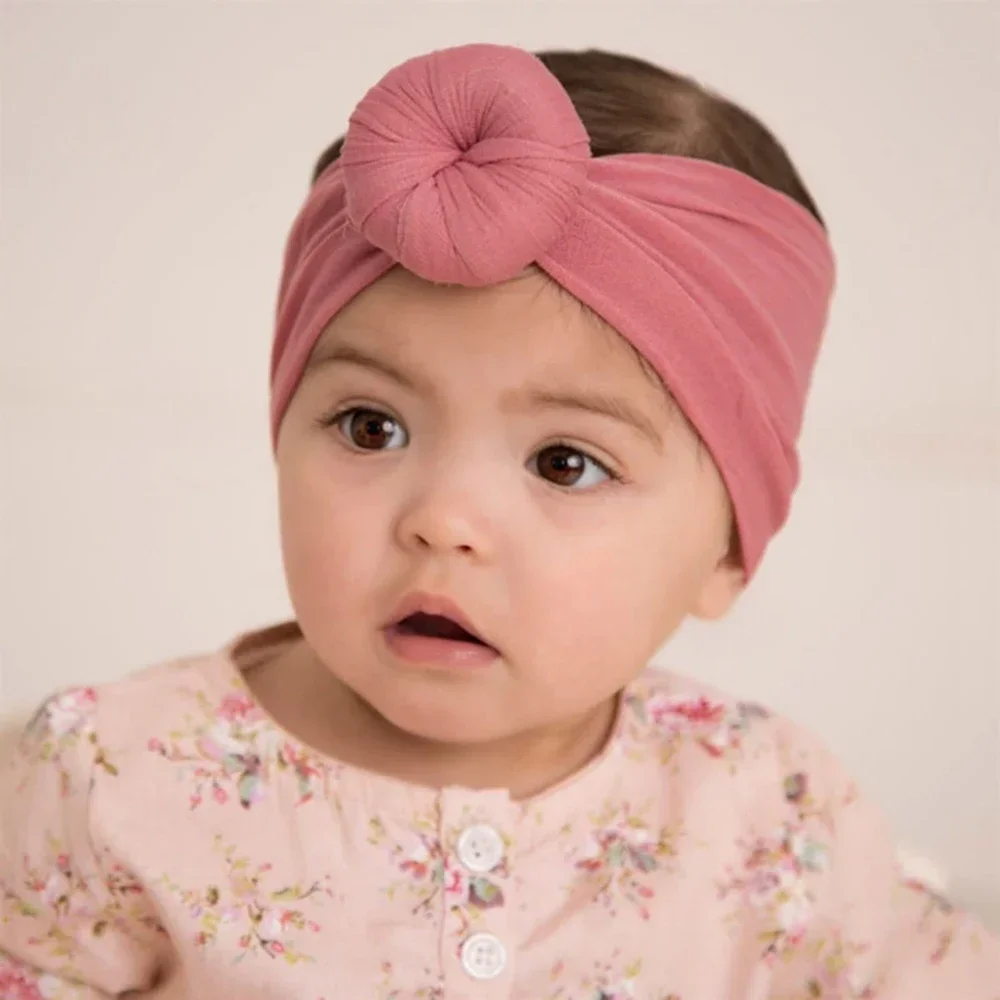 Moda 1 pz fasce per bambini archi circolari annodati morbidi fasce in Nylon di seta per neonati Toddlers ragazza bambini accessori per capelli