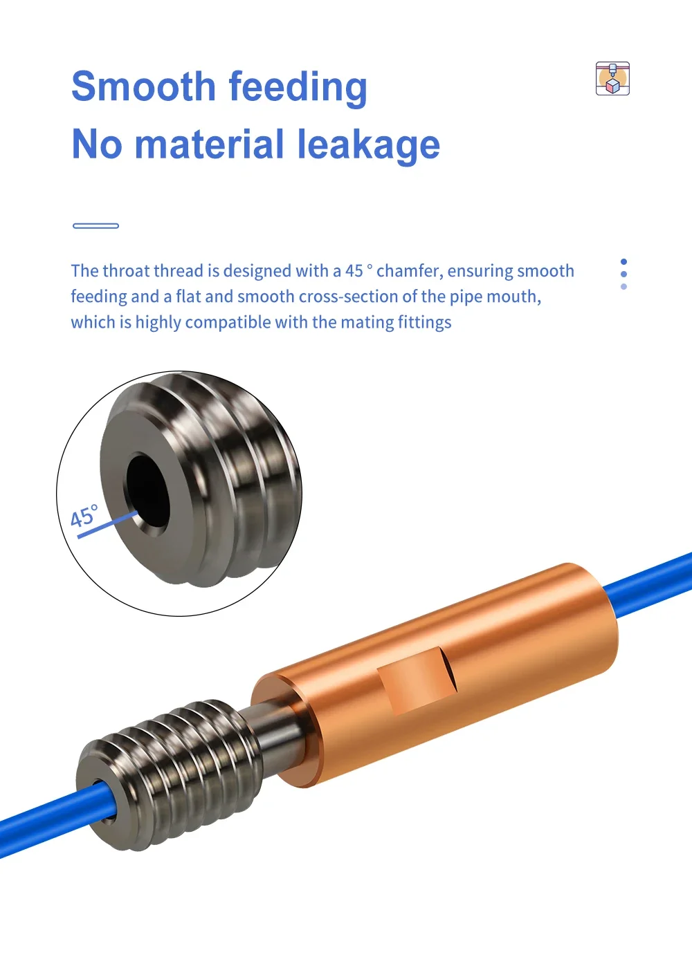 E3D V6 Heatbreak Kühlkörper-Kit Bi-Metall Titanlegierung Kurzstrecken-Kit für KP3S Pro S1 KP5L Hotend 3D-Drucker – Detail 11