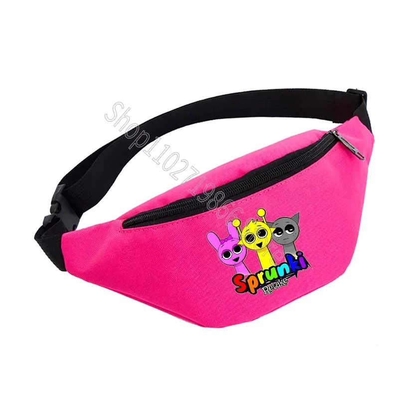 Sprunki Incredibox Women Fanny Pack Fashion Waist Bag Cartoon Game Graphic Print Bags Men Crossbody Bags Birthday Party Gifts