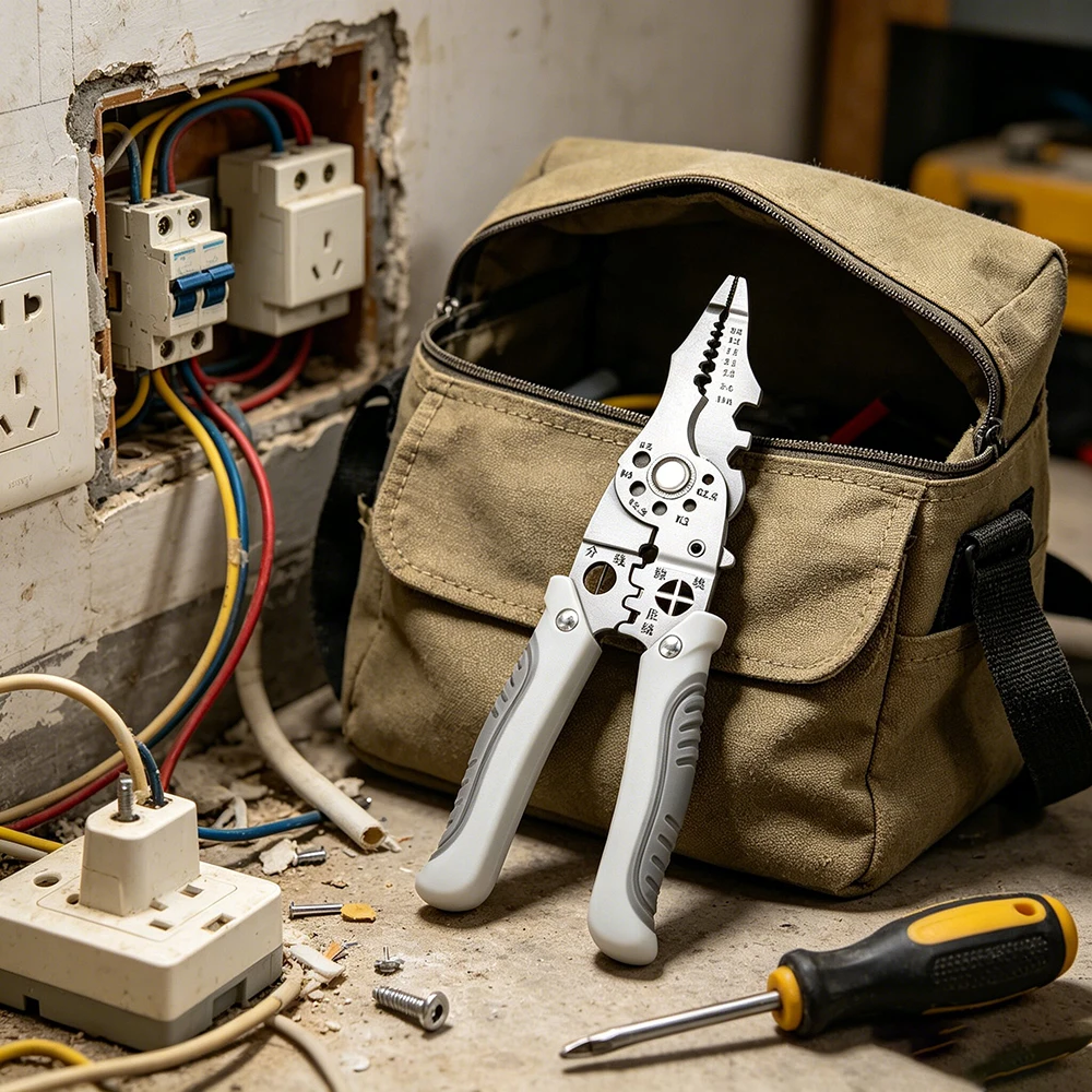 Multifunctional Wire Stripper Pliers 21 in 1 Electrical Crimping Pliers Crimper Tool for Electrician Wiring Repair