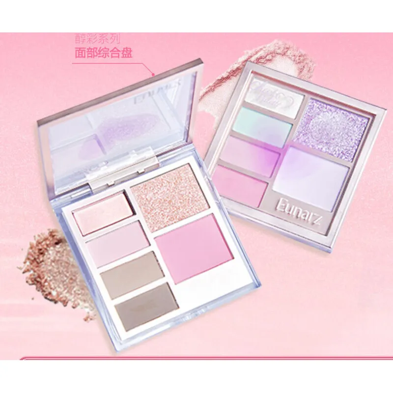 Eunarz Eyeshadow Palette Beginner-Friendly Multi-Purpose Facial Contouring Beauty Makeup Tool Kit for Easy Application