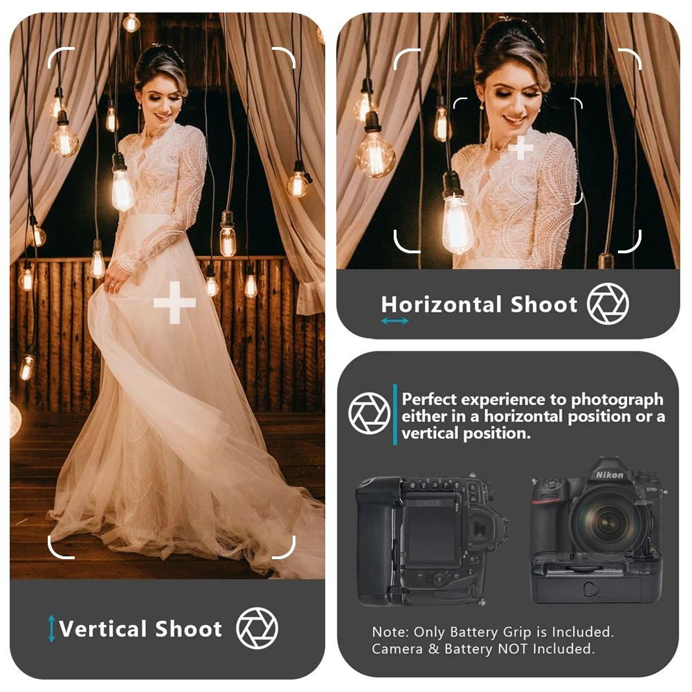 Вертикальная аккумуляторная ручка Mcoplus BG-D780 Pro с пультом дистанционного управления 2,4G для зеркальной камеры Nikon D780