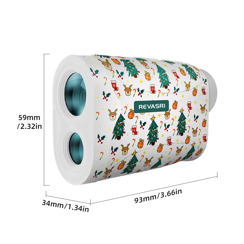 REVASRI Mini Christmas Golf Rangefinder, 1300 Yards 6x Magnification ,Flag Lock & Slope Compensation, Vibration Alert for Golfer view 8