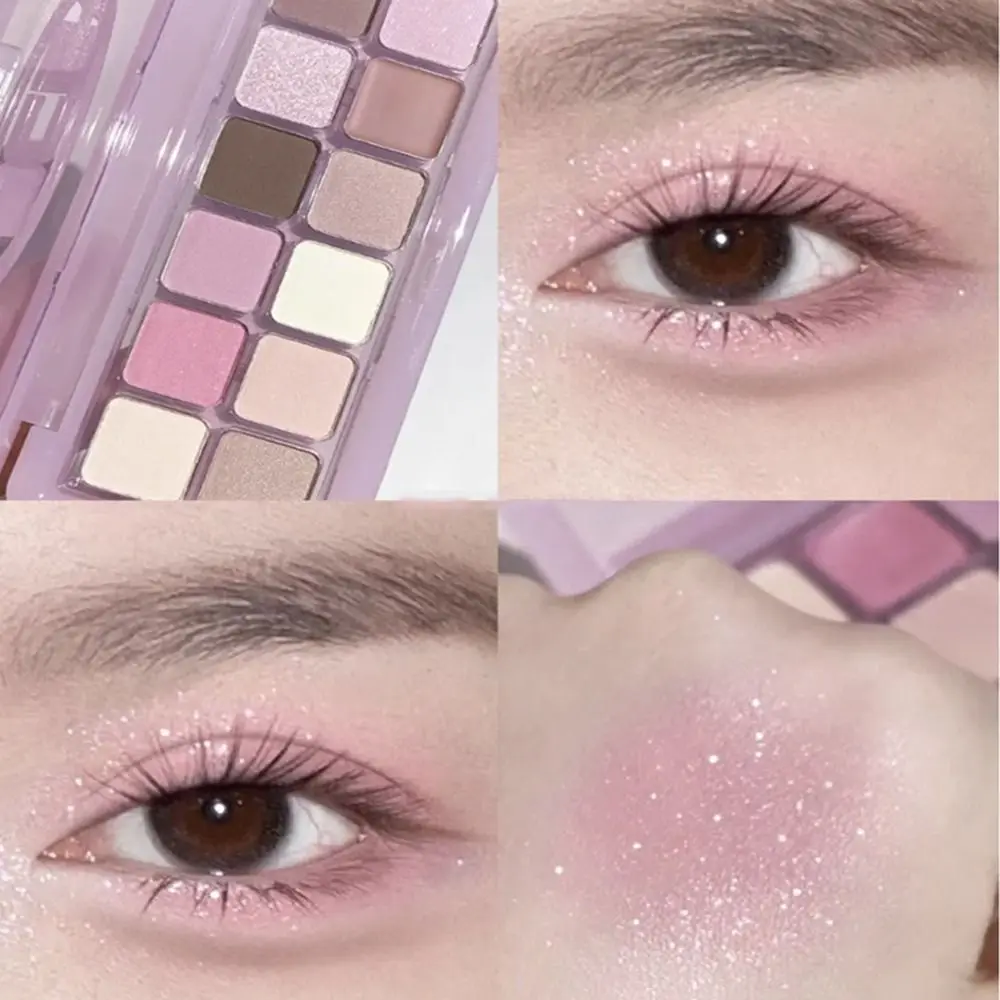 Paleta impermeável da sombra para meninas, beleza, matte, brilho, lustroso, iluminar, Glitter lantejoulas