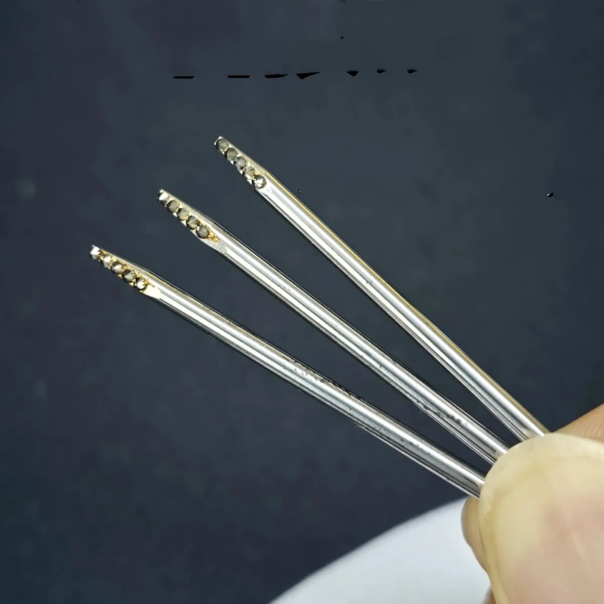1PC Diamond Pin Sanding Needle Engraving Bit for Jewelry Gold Silver Ring Bracelet Frosted Finish Texturing Tool