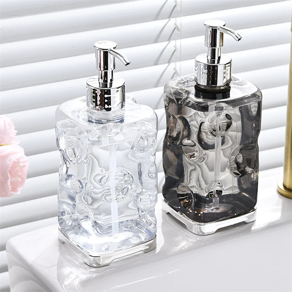 Quadratische Lotionsflasche mit Käsemuster, nachfüllbare Shampoo-Flaschen, Pumpbehälter, Kunststoffbehälter für flüssige Aufbewahrung, Badezimmerzubehör, 480 ml