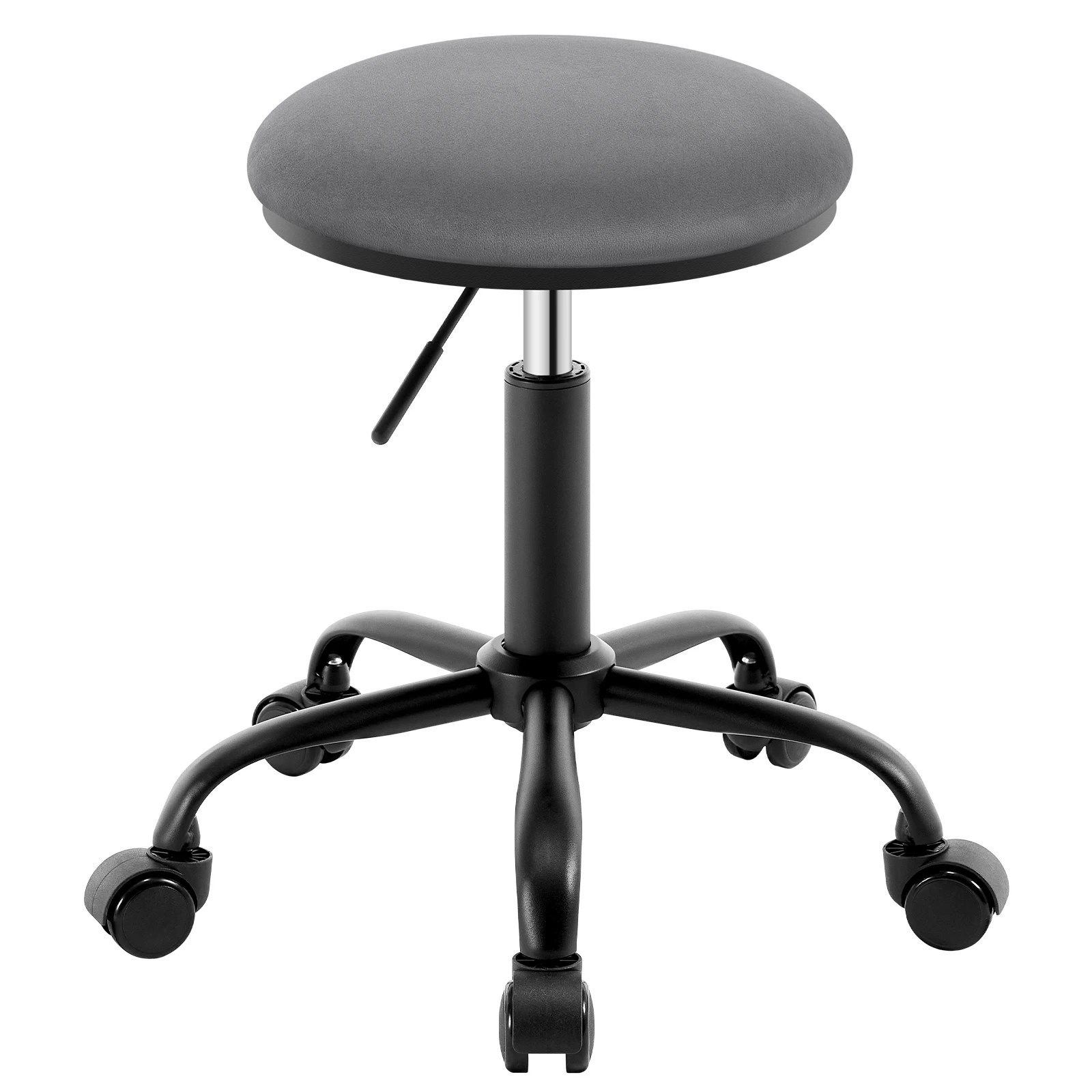 Eugad 360 °   Drehbarer Höhenverstellbarer Büro-Schminkstuhl mit Rollen 45-57,5cm Gepolsterter Runder Barhocker Multifunktional Platzsparend