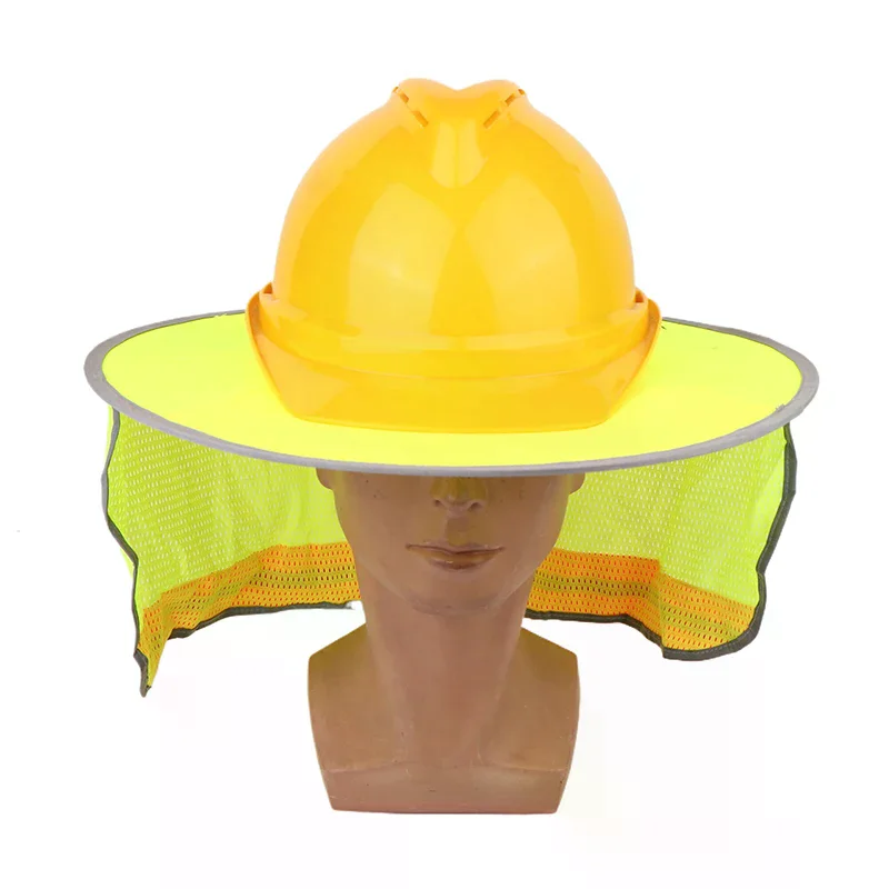 Arbeitersicherheitskappe mit Nackenschutz, reflektierende Schutzhelmkrempe, Sommer-Sonnenschutz-Helmüberzug.