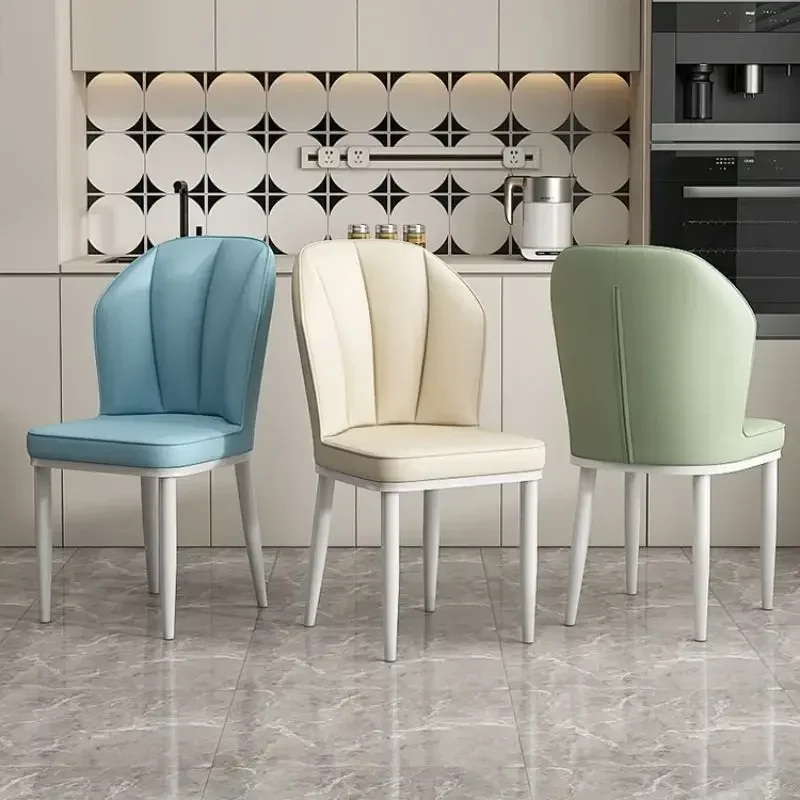 

Living Room Cream Dining Chair Simple Modern Dining Chairs Restaurant Soft Bag Chair Coffee Backrest Leisure Hotel Chairs