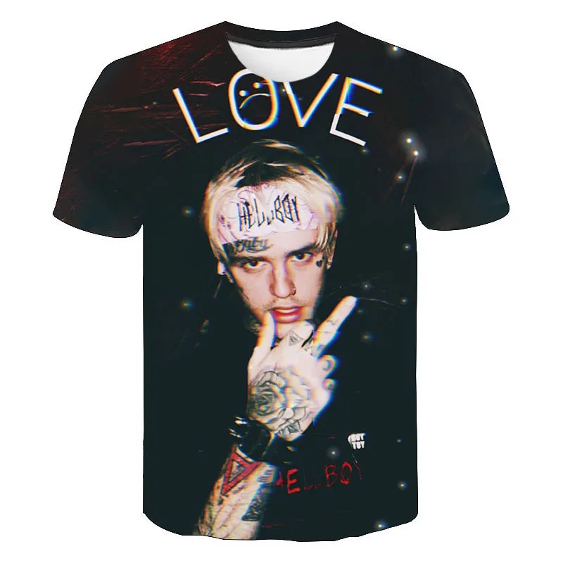 New Rapper Singer Lil Peep T-shirts 3D Print Summer Men Woman Hip Hop Tees Fashion Streetwear Harajuku T Shirt Kid Tops Clothing