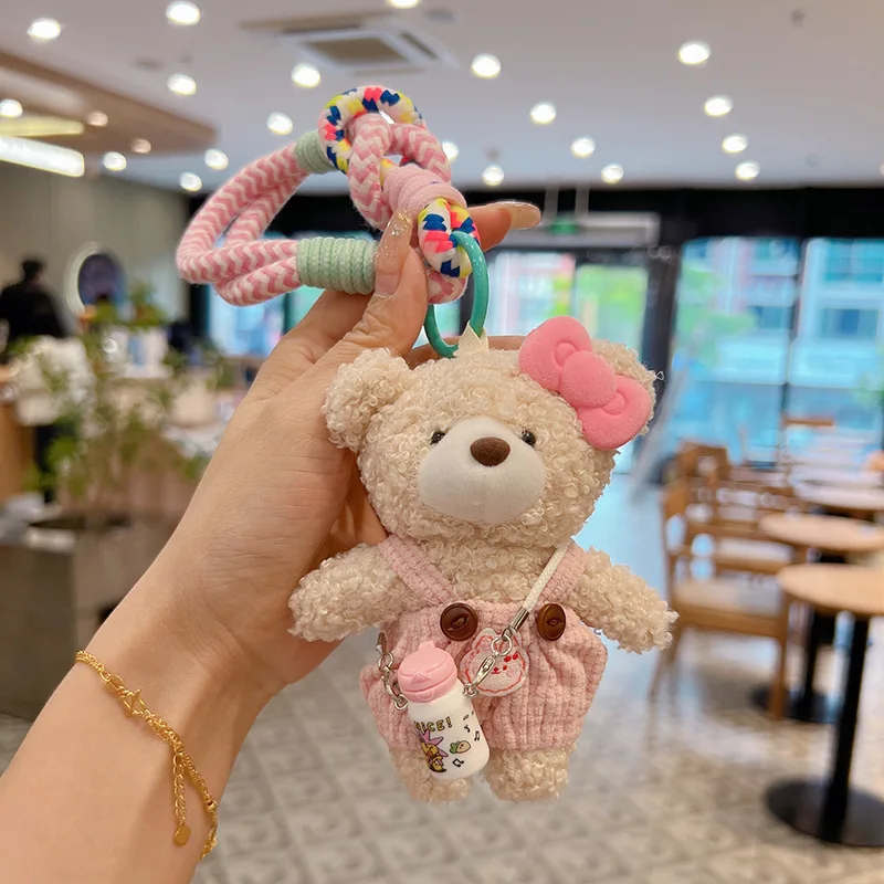 1/4PCS Plush Bear Keychain Designed for Bags and Accessories Cute Plush Toy Keychain