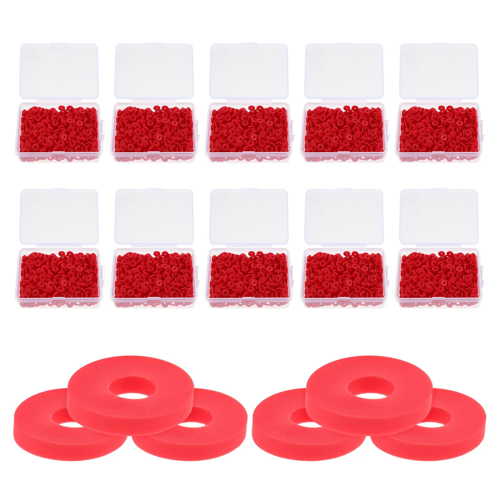 10 Box Polymer Clay Beads Flat Lightweight Slices DIY Jewelry Kit Clay Beads for Bracelets Earrings Charms DIY Accessories