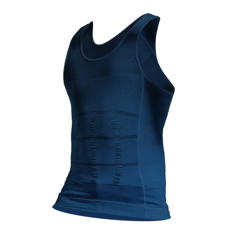 

2PCSMen's vest, cinching the abdomen and waist, shaping top, invisible fat shaping magic tool, slimming shirt and body s