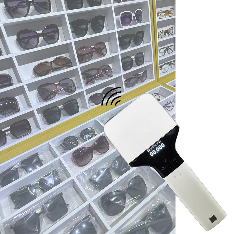 Lettore portatile RFID compatibile Bluetooth UHF a lungo raggio 860-960 Mhz per etichette gioielli, gestione dell'inventario delle etichette in vetro solare con SDK