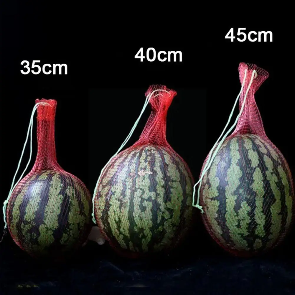 Net Bag Hanging Watermelon In Greenhouse With Thick Planting Bag Hami Net Bag Rope Melon Hanging Red Net Melon Protection U8J8