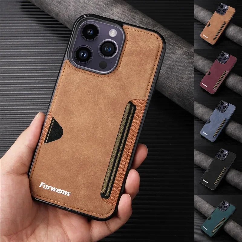 EUCAGR Luxus-Leder-Handyhülle für iPhone 17 Pro Max 16 15 14 13 12 11 Pro Max Plus XS XR 7 8 Plus, stoßfeste weiche Rückseite