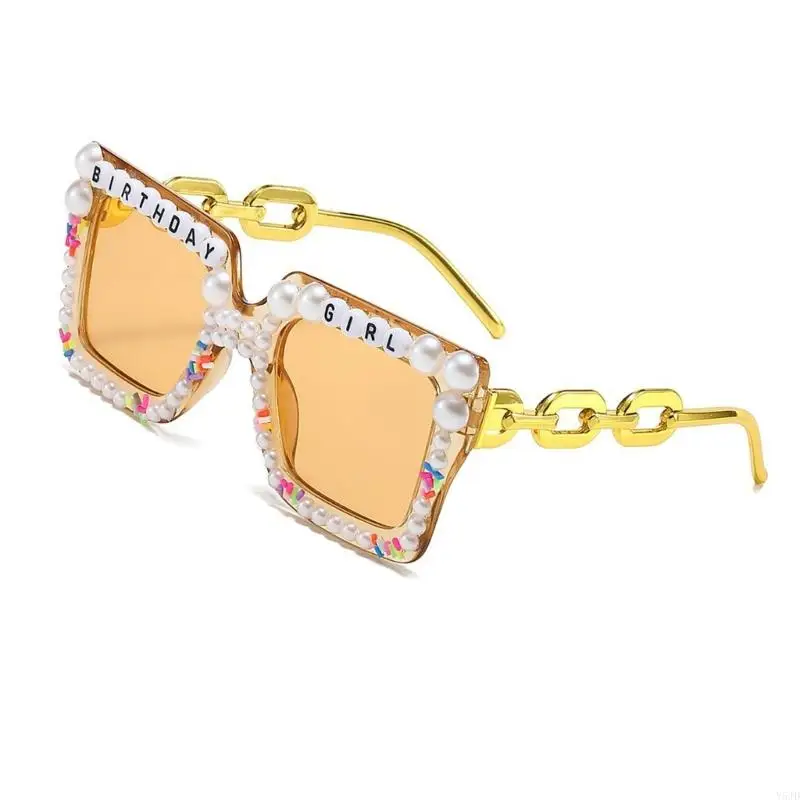 Y5JD polarizzati occhiali da sole oversize sfumature oversize Lens Vintage per Birthday Girl Fashion Accessory