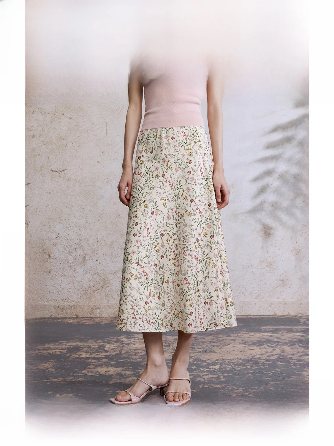 

Comfortable Floral Print A-Line Fish Tail Half Skirt for Women Summer Vacation Elegant Polyester Fiber mid Waist Skirt