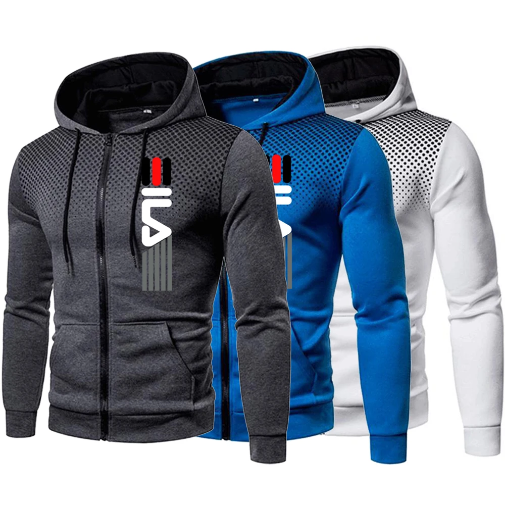 Mens Hoodie Zip Up Hoodie Sweatshirt Graphic Zipper Pocket Polka Pot Print Sports Outdoor Casual Daily Hoodies Slim Sweatshirts