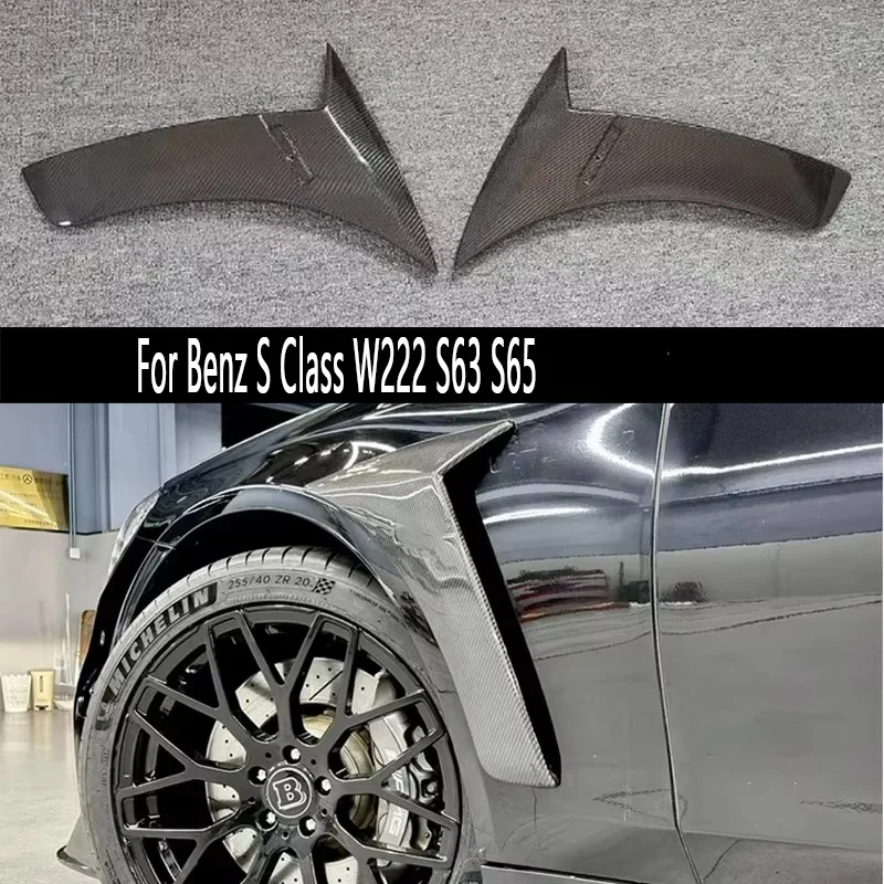 أغطية زعانف فتحة التهوية للحاجز الأمامي من ألياف الكربون، مجموعة هيكل السيارة المعدلة والمحدثة #2