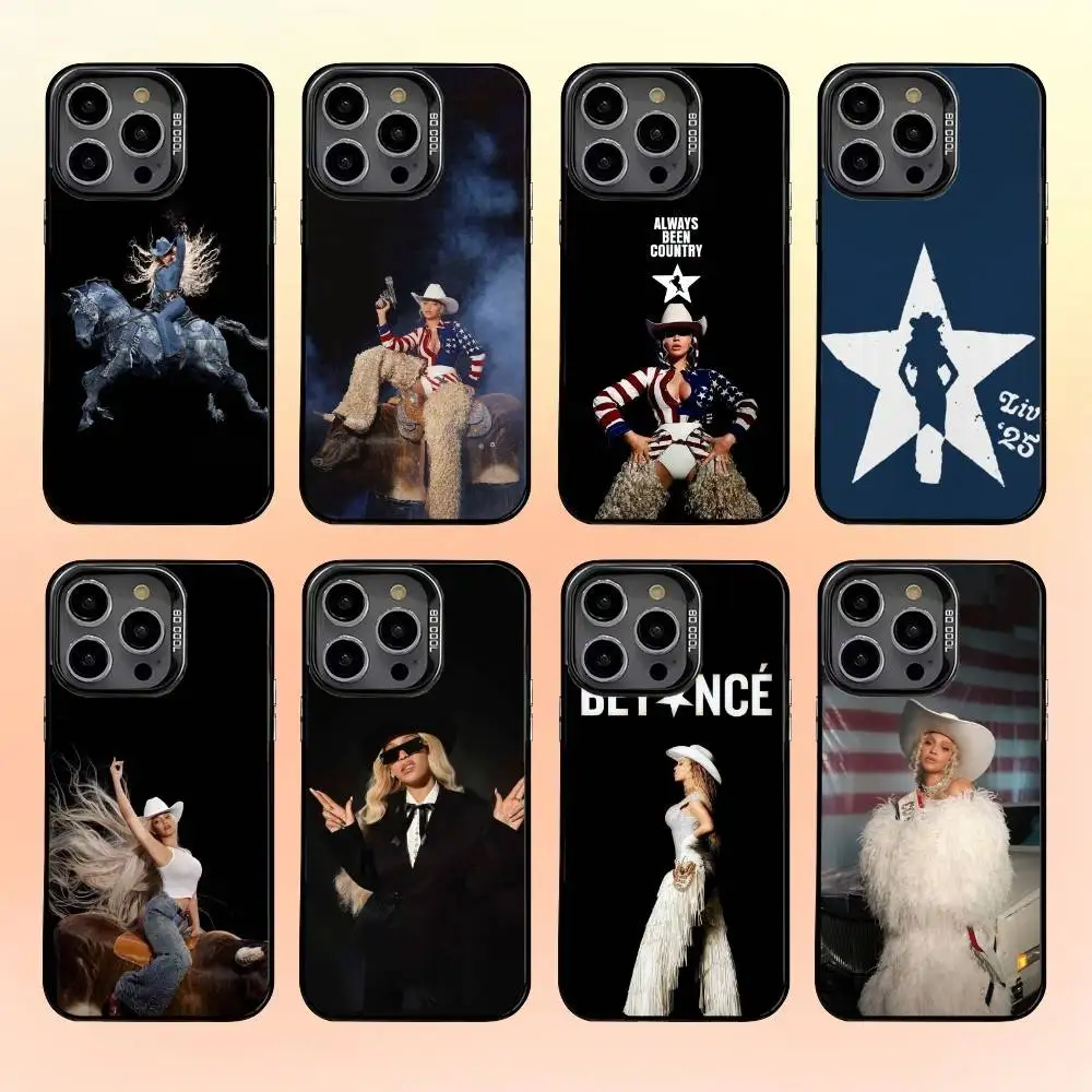 

B-Beyonce Lemonade Phone Case For iPhone 16,15,14,13,12,11,Pro,MAX Gray Matte Silicone Black Cover