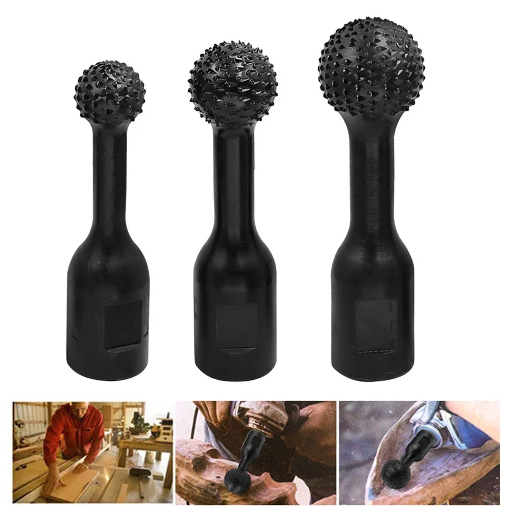 HCS Ball Type Grinding Head 20/25/30mm File Burr Wood Carving Polishing Drilling Bits For 115 125 Type Angle Grinder Tools