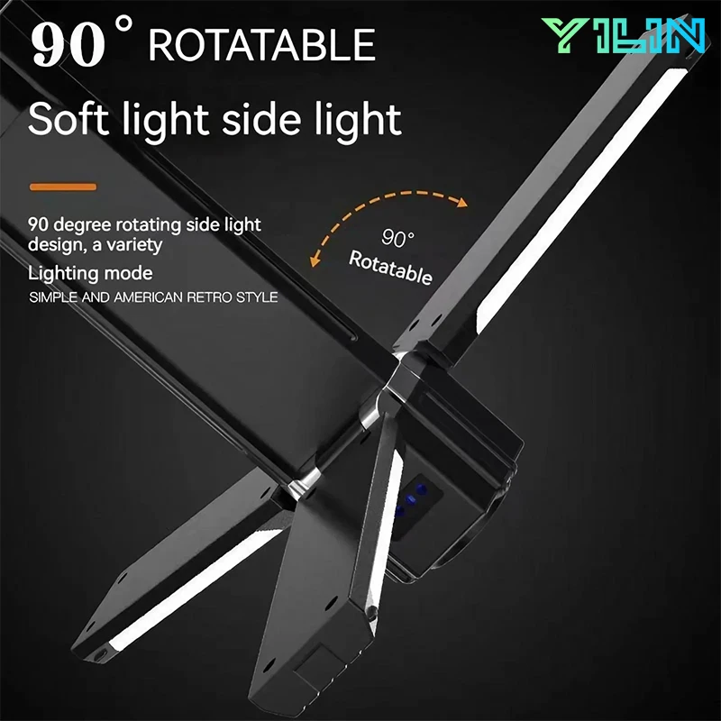 هايت السطوع قابلة للشحن في الهواء الطلق التخييم خيمة خفيفة مصباح المحمولة مصباح يدوي قابل للطي بنك الطاقة في حالات الطوارئ العمل الكاشف