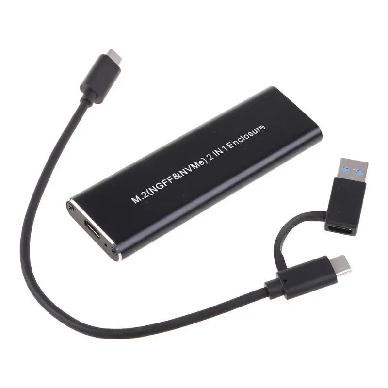 

31BA для адаптера внешнего жесткого диска M.2 с двойным протоколом жесткого диска типа C USB 3.1