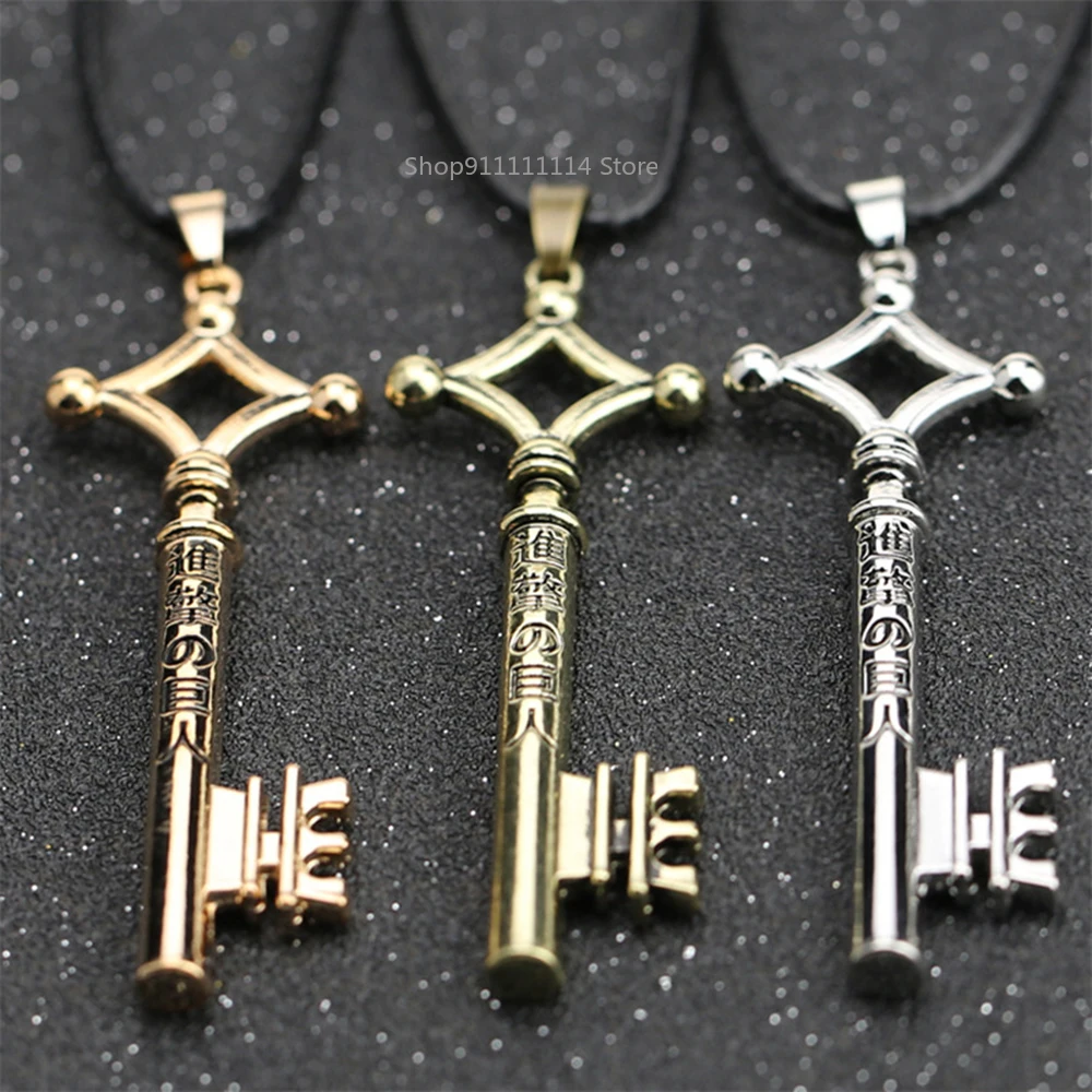 

Attack On Titan Necklace Eren Key Pendants Cosplay Shingeki No Kyojin Pendant Fashion Retro Jewelry Toy Costume Gift Ornaments