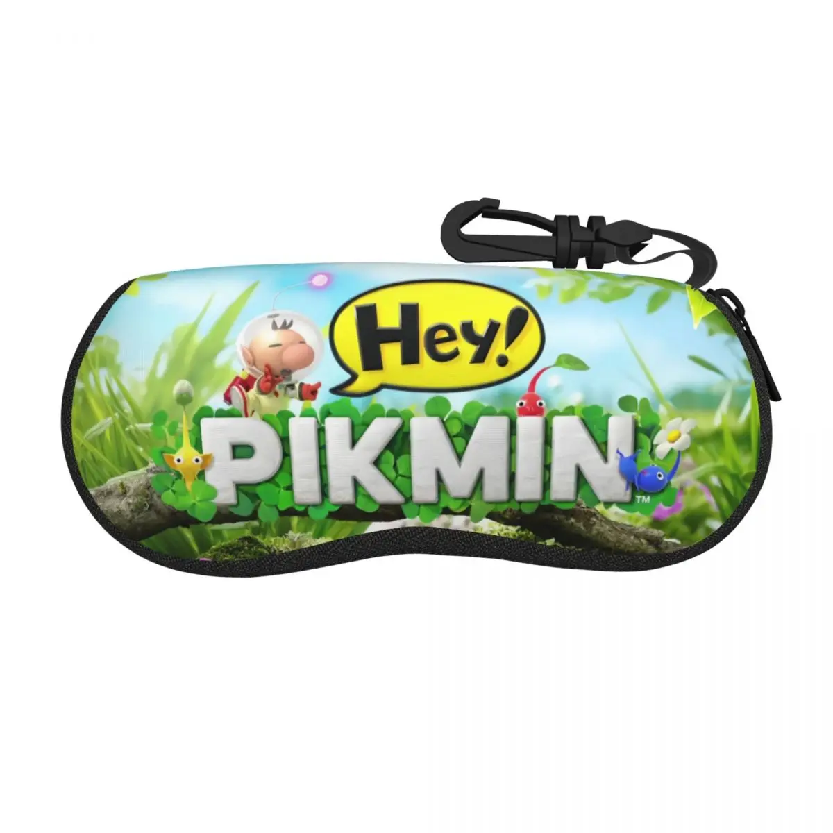 Custom Cartoon Pikmins Logo Shell Eyeglasses Case Men Women Fashion Strategic Video Games Glasses Case Sunglasses Box Pouch