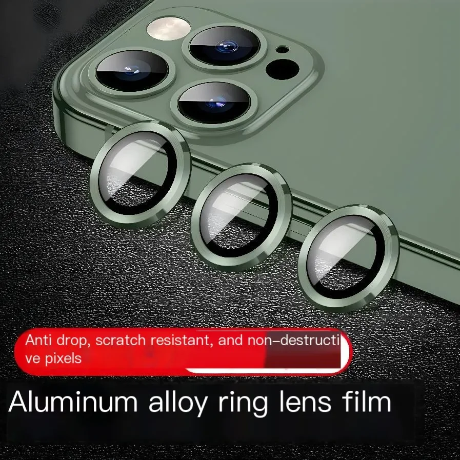 Anillo de Metal Protector de cámara para IPhone 1516 Pro Max, anillo de vidrio templado, cubierta de lente trasera, IPone 15 16Pro Plus, 2-3 uds.