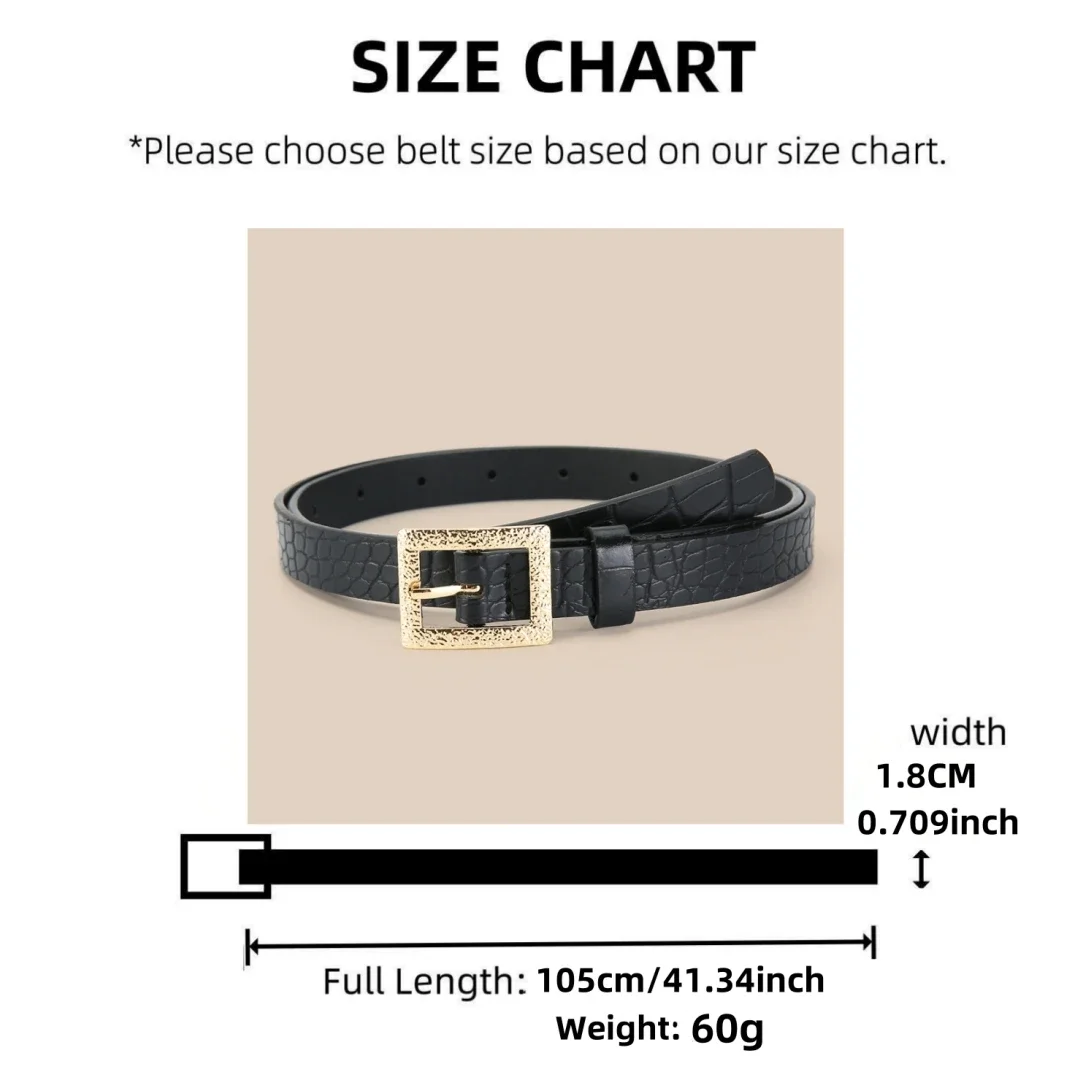 3 unids/set de cinturón para mujer, cinturón fino con hebilla a la moda, cinturón suave de lujo para mujer con pantalones Cargo, pantalones vaqueros, cinturón a prueba de viento, cinturón de cuero PU