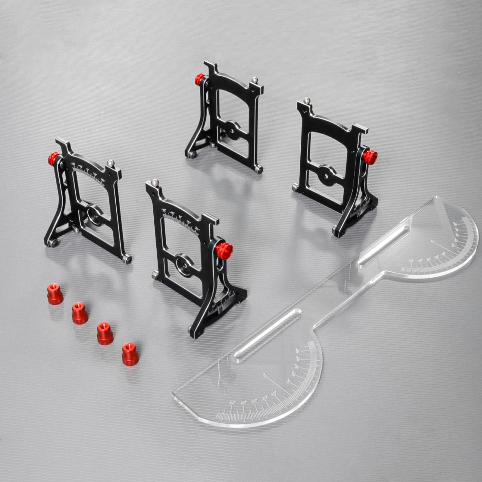Camber Caster Kingpin Gauge Printed Degree Scale Car Setup Gauge Wheel Alignment Tool Clear Acrylic Caster Alignment Tool